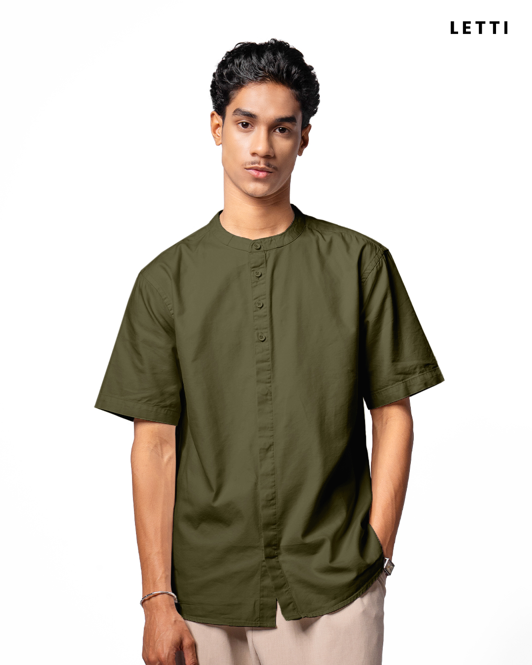 Aran Short Sleeve Collar Shirt