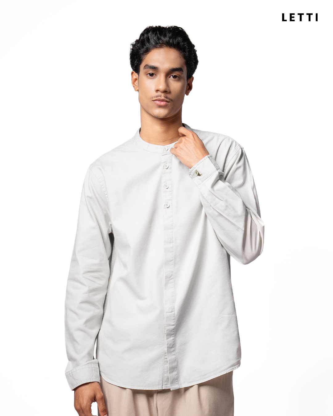 Aran Shanghai Collar Long Sleeve Shirt