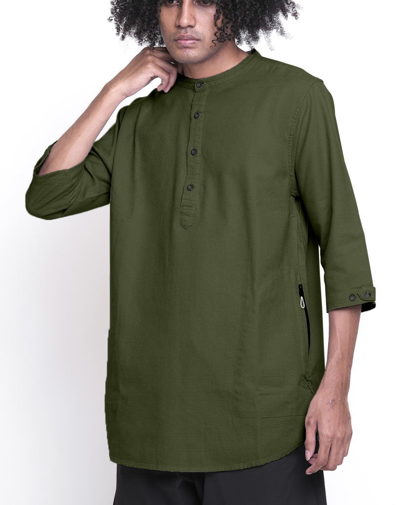 Tekstur khas katun slub premium yang memberikan sirkulasi udara maksimal pada kulit